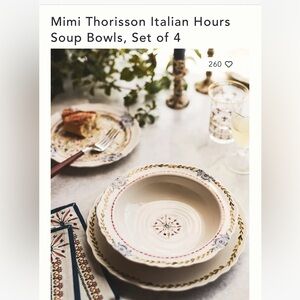 ISO Italian Hours Soup Bowl by Mimi Thorrison for Anthropologie